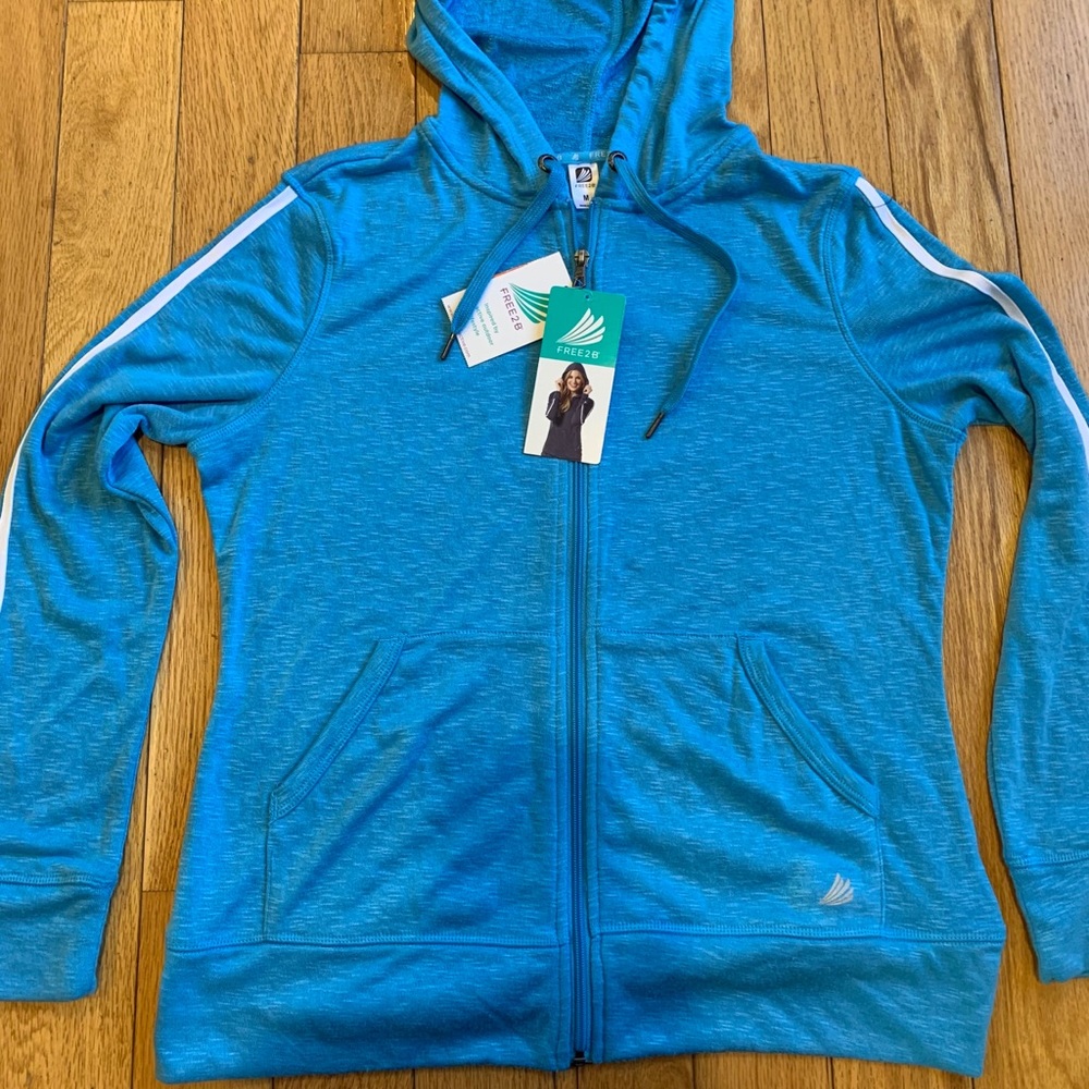 FREE 2B blue wave chill hoodie. New. Size medium